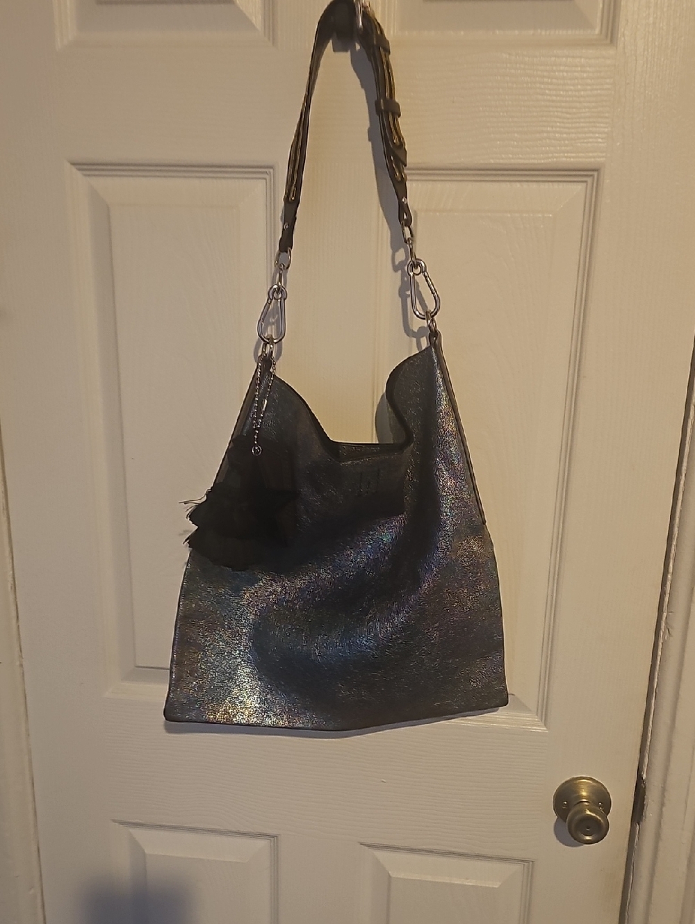 Golden Goose Black Iridescent Shoulder Bag for Women